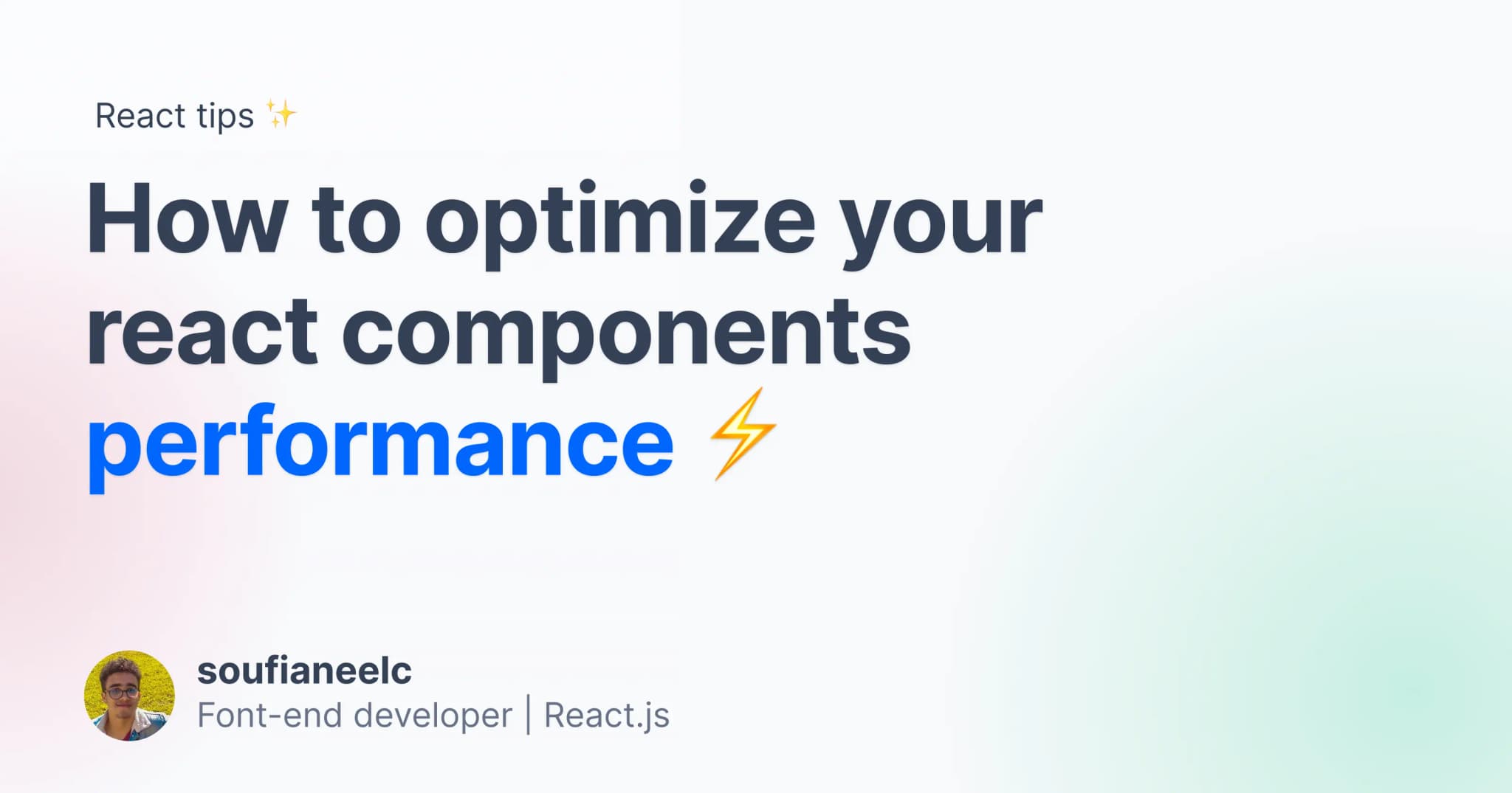 How to optimize your react components perforamance